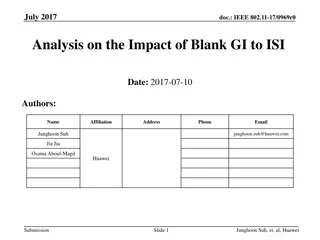 Analysis on Impact of Blank Guard Interval to Inter-Symbol Interference