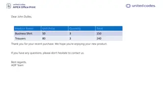 Recent Purchase Summary for John Dulles