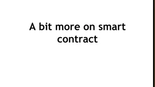 Bitcoin Scripts and Smart Contracts