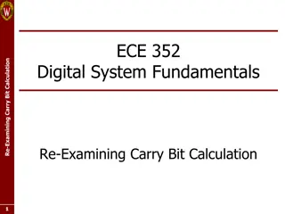 Carry Bit Calculation in Digital Systems