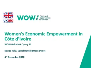 Understanding Women's Economic Empowerment in Côte d'Ivoire