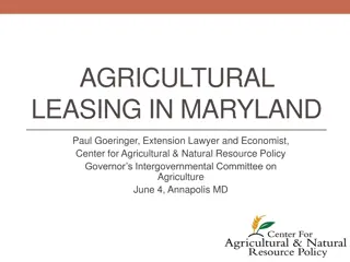 Agricultural Leasing Laws in Maryland