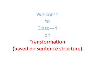 Sentence Structure Transformation Guide for English Learners