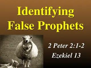 Identifying False Prophets in 2 Peter and Ezekiel