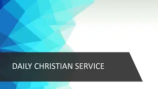 Daily Christian Service - The Call to Serve God Daily