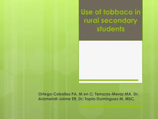 Tobacco Use among Rural Secondary Students: A Global Perspective