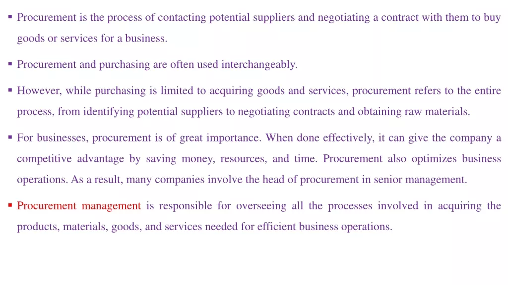 Procurement and Purchasing Process for Business Efficiency