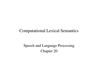 Word Sense Disambiguation in Computational Lexical Semantics