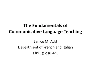 Communicative Language Teaching Fundamentals