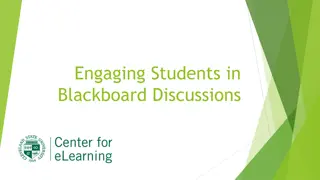 Effective Strategies for Engaging Students in Blackboard Discussions