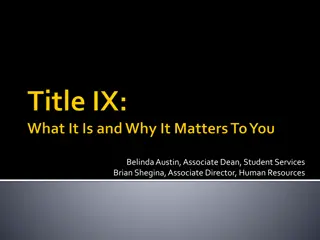 Understanding Title IX and Preventing Sexual Harassment in Educational Institutions