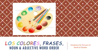 Spanish Colors Vocabulary and Practice for October