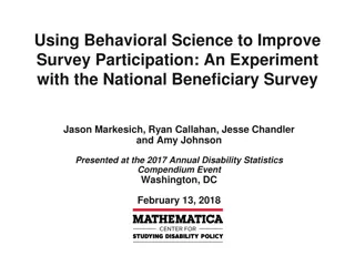 Using Behavioral Science to Improve Survey Participation: Experiment with National Beneficiary Survey