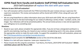 2019 CEPSE Faculty and Academic Staff Self-Evaluation Form