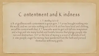 Cultivating Contentment and Kindness Through Biblical Teachings