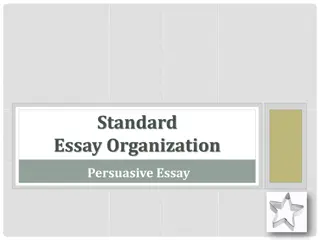 Crafting a Persuasive Essay: Mastering the Standard Essay Organization