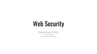 Web Security: Same-Origin Policy in Web Applications