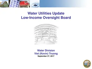 Water Utilities Update on Low-Income Oversight Board and Legislation