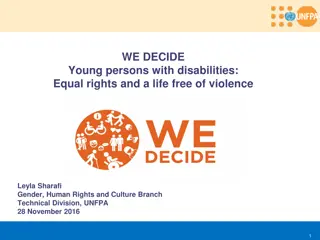 Promoting Equal Rights for Youth with Disabilities through the WE DECIDE Programme