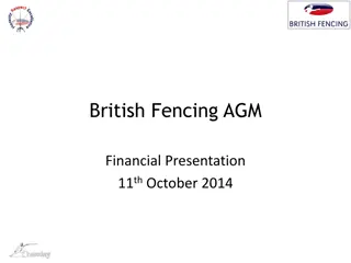 British Fencing AGM Financial Presentation 2013-2014 Overview