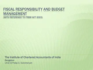 Fiscal Responsibility and Budget Management under FRBM Act 2003