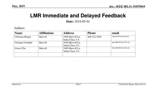 IEEE 802.11-19/0709r0 - Immediate and Delayed Feedback May 2019