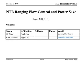 IEEE 802.11-18/1986r1 NTB Ranging Flow Control and Power Save