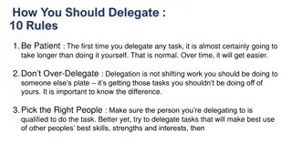 Effective Delegation: 10 Rules to Master the Skill