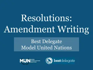 Mastering MUN Resolutions: Amendments and Best Practices