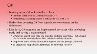 Differences Between C# and Java: A Comparative Overview