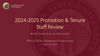 Faculty Promotion and Tenure Process Overview