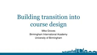 Designing Effective Transition Strategies in Course Programs