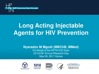 Long-Acting Injectable Agents for HIV Prevention Research Overview