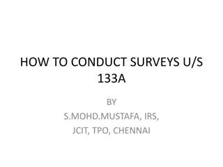 Guidelines for Conducting Surveys under Section 133A by S. Mohd Mustafa, IRS, JCIT, TPO, Chennai