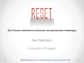 Raw Elements Substitution in Electronic and Optoelectronic Technologies Overview