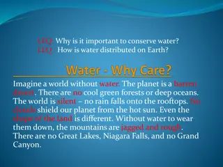 Importance of Water Conservation and Distribution on Earth