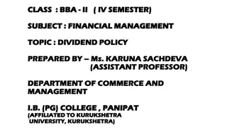 Dividend Policy in Financial Management