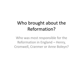 Key Players and Events in the English Reformation