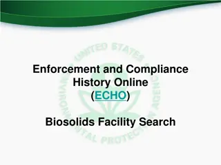 Insight into EPA's Biosolids Facility Search through ECHO