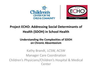 Social Determinants of Health (SDOH) Impact on Chronic Absenteeism in Schools