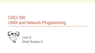 Debugging Techniques in Shell Scripting: CSCI 330 UNIX and Network Programming Overview