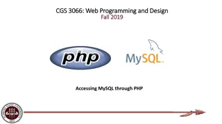 Accessing MySQL Database Using PHP and PDO