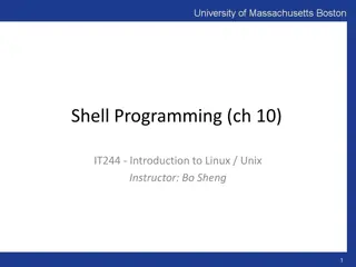 Introduction to Shell Programming in Linux/Unix with Vim and Control Flow Commands