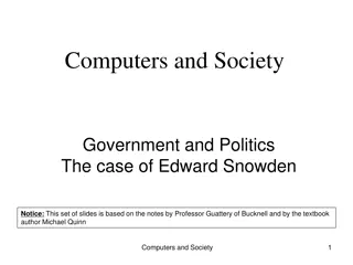 The Edward Snowden Incident: Government, Politics, and Ethics in the Internet Age