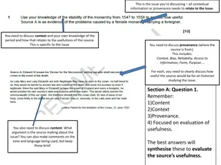 Evaluating Sources on Female Rule in the 1550s