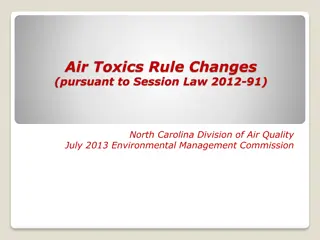 North Carolina Air Toxics Rule Changes Summary