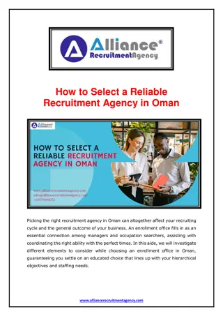 How to Select a Reliable Recruitment Agency in Oman