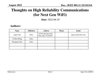 Insights on Improving Reliability in Next-Gen WiFi Networks