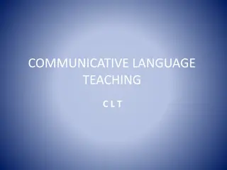 Principles of Communicative Language Teaching (CLT)