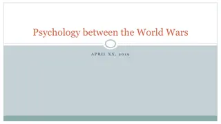 Evolution of Psychology between the World Wars